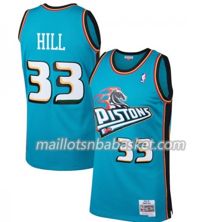 Maillot Homme Detroit Pistons Grant Hill 33 Hardwood Classics Bleu Swingman Maillot Homme Detroit Pistons Grant Hill 33 Hardwood Classics Bleu Swingman